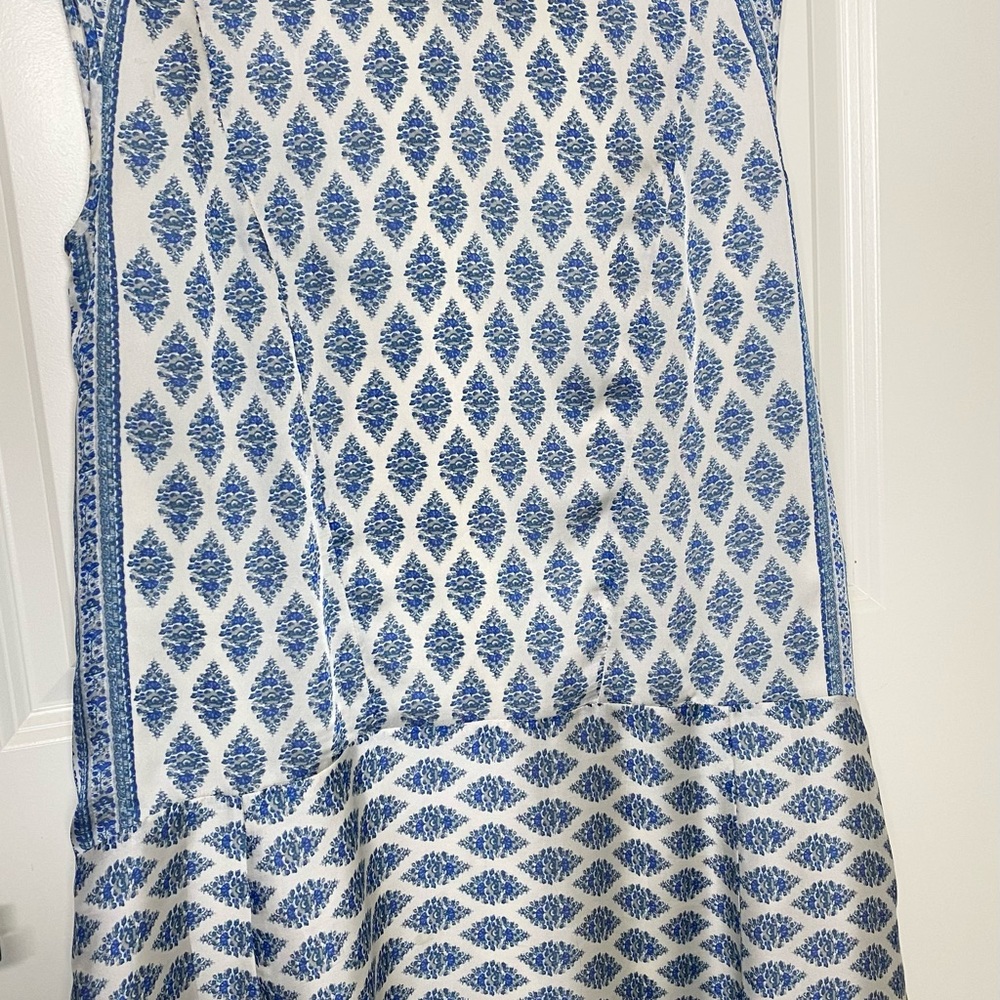 Madewell Skyscape Dress in Diamond Floral Paisley Pattern Drop Waist - Picture 8 of 8